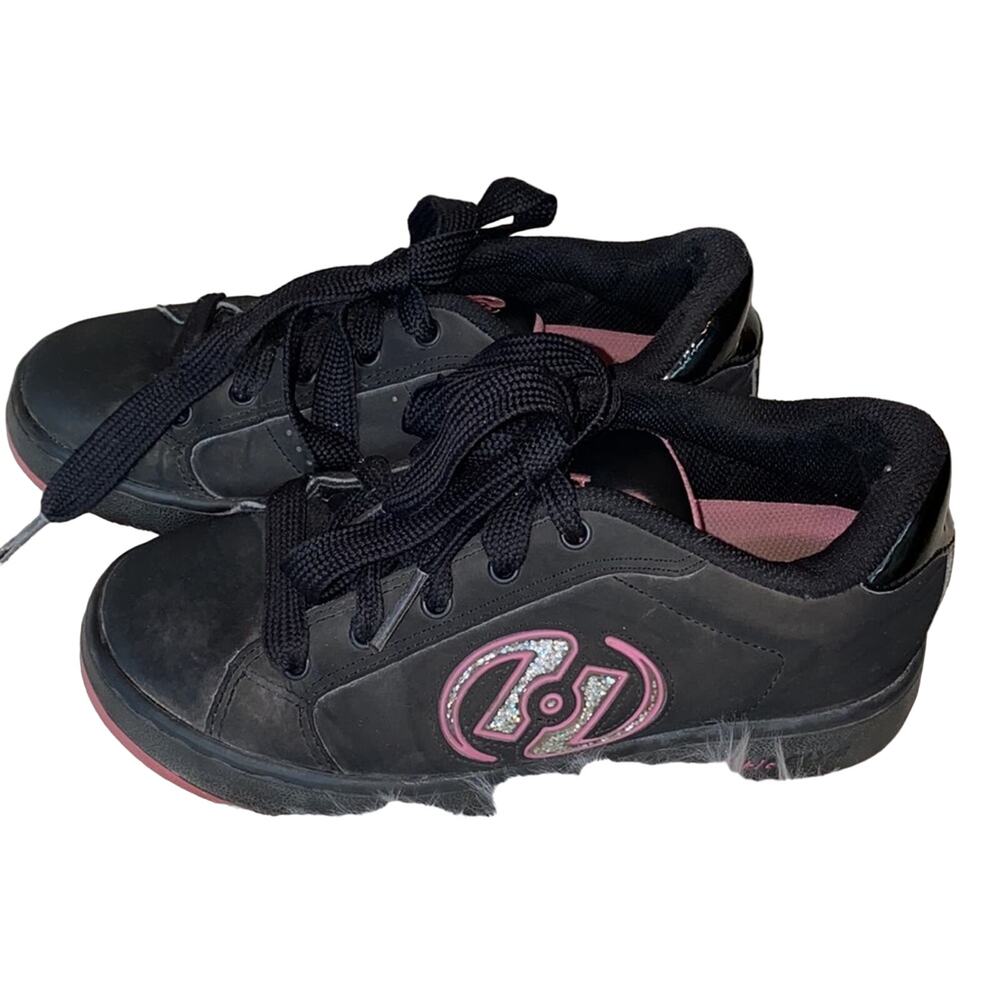 Heelys Pink & Black Lace Up Rolling Skate Sneakers Size 5